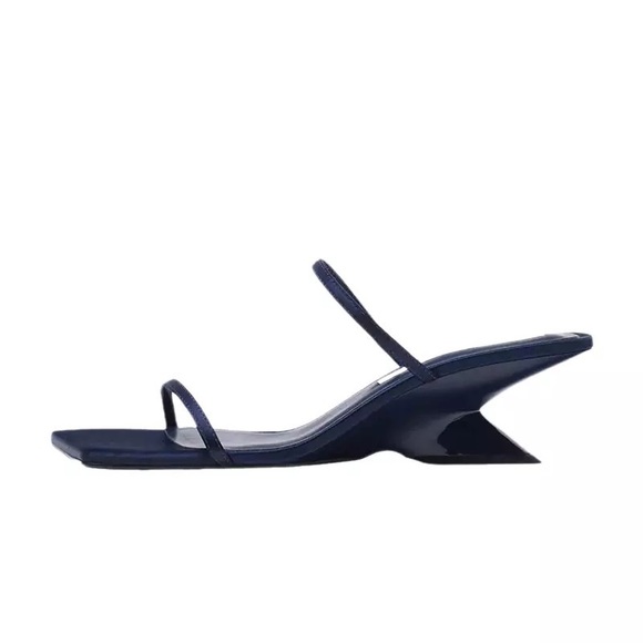 ZARA MINI WEDGE SANDALS WITH THIN STRAPS s 37 - Picture 4 of 8